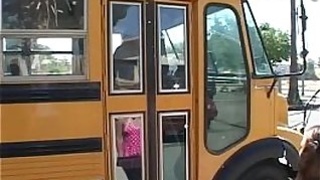 school bus girls