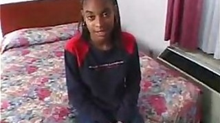 Young Ebony Teen in Black Video