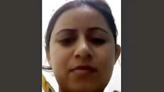 Cute indian girl showing breasts pussy video call