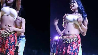 Sexy Stage Dance boob tit squeezing