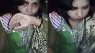Neighbor Bhabhi in green suit giving hot blowjob BF wid audio