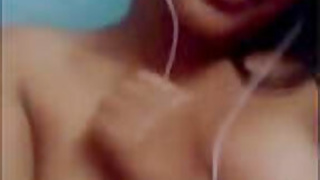 Cute indian girl showing on video call