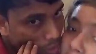 Indian witch takes the edge off kissing loved man before camera