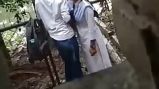 Young lover outdoors Sucking cock and getting laid