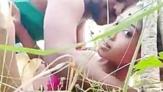 Beautiful girl fucked in the jungle