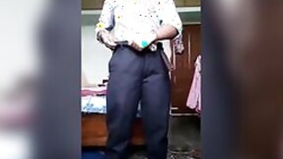 Beautiful Desi college student shows XXX assets while changing clothes