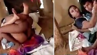 Husband caught unsatisfied wife fucking her lover in barn, Desi mms scandal