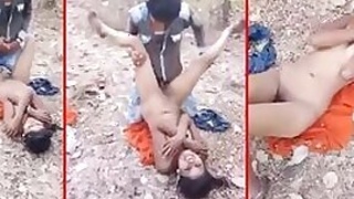 Indian sex in the open air! Hillbilly bhabhi Mallu fucks perverted devar