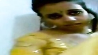 Indian wife undresses for spouse and exposes muff