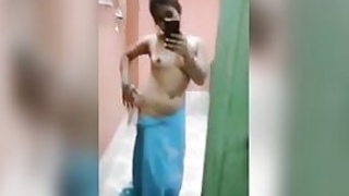 Amateur Desi girl takes off her sari to show off all her naughty xxx assets
