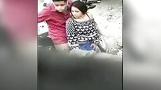 Desi Tamil girl enjoying her first time was caught on camera