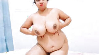 Horny fatty Paki Bhabhi Shows her tits And pussy