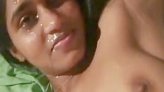 Desi Indian girl Takes cum in her face