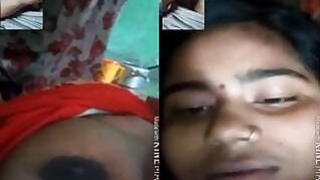 Desi Budi Shows Tits to Lover on Video Call Part 2