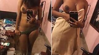 Sexy Girl Taping Her Nude Selfies Part 3